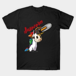 Funny Unicorn Jasocorn Halloween Illustration Gift Idea (Wight) T-Shirt